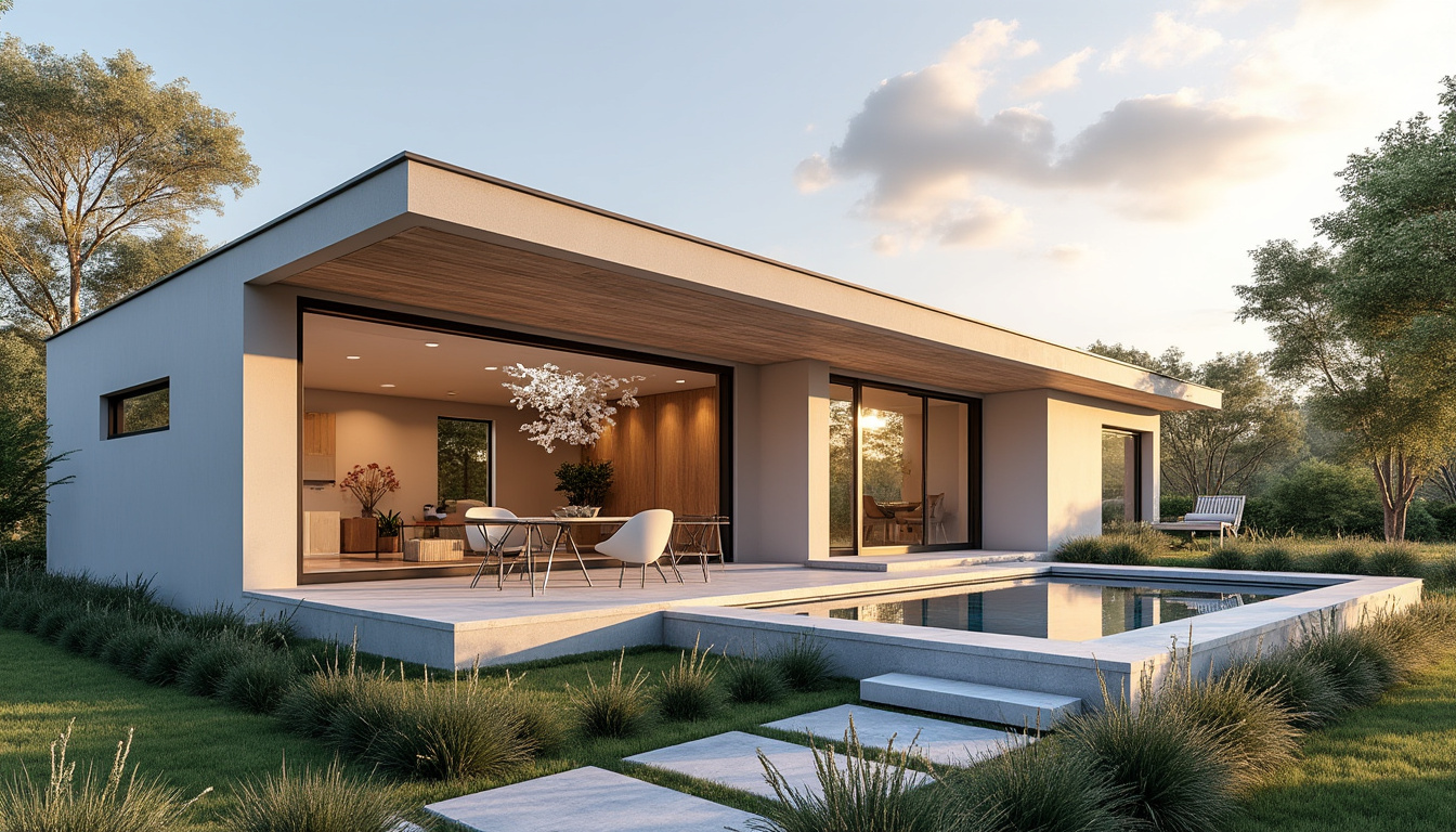 Modern prefabrik ev dış görünümü