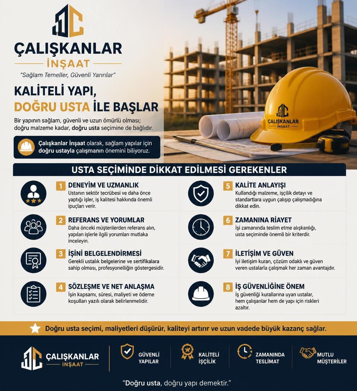 çalışkanlar inşaat malzemeleri ile dayanıklı ve kaliteli yapı malzemeleri seçimi yaparak projelerinizde mükemmel sonuçlar elde edin.